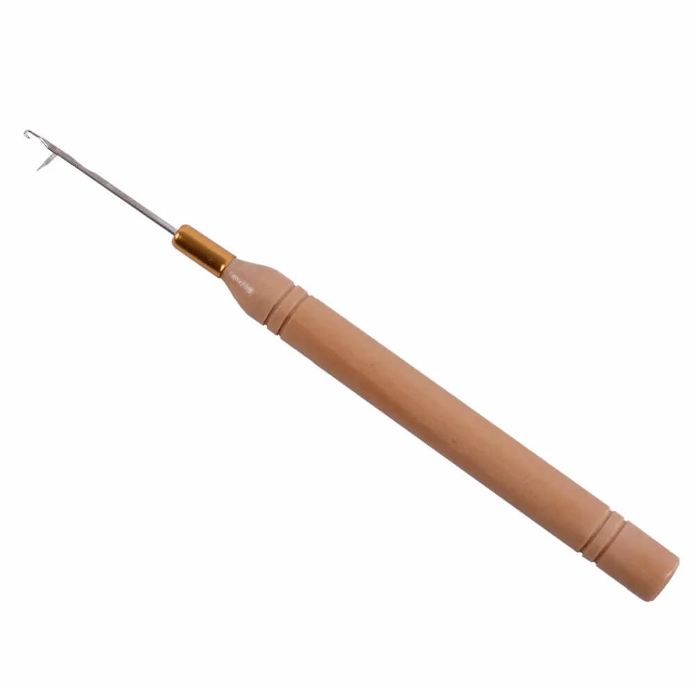 Aguja de gancho con mango de plástico